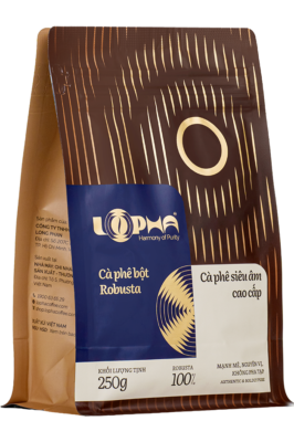 Cà phê tinh khiết rang xay 100% Robusta siêu âm