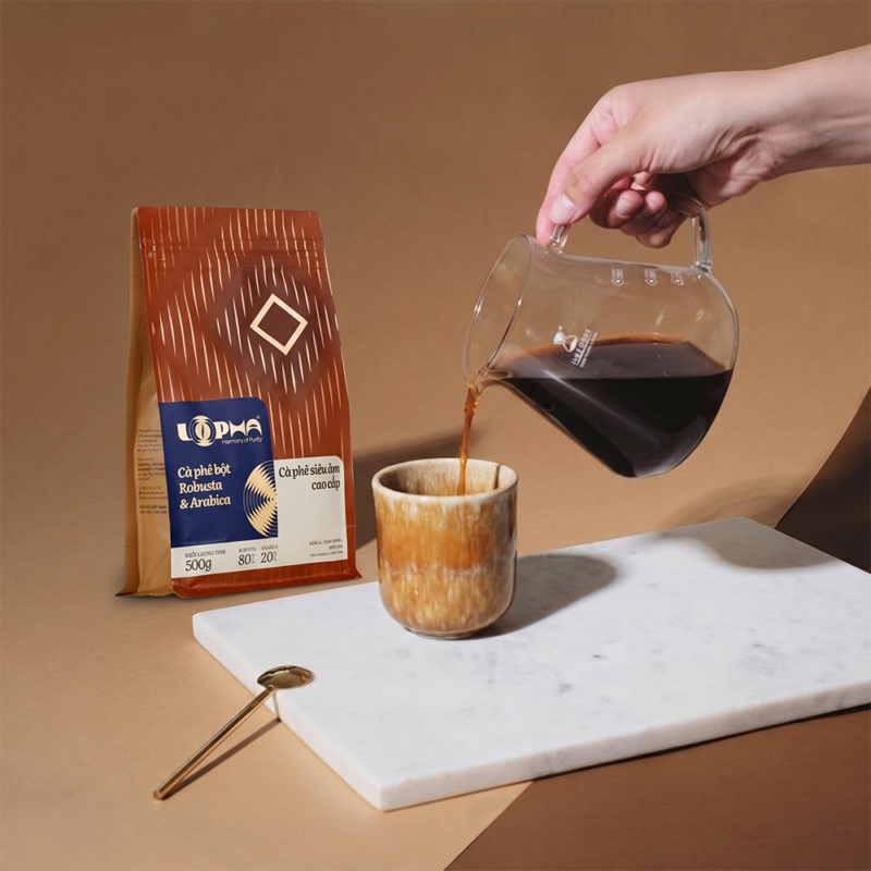 Cà phê tinh khiết nhờ ứng dụng công nghệ siêu âm của Lopha coffee
